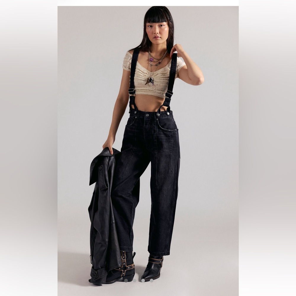 Free People Berkley Suspender Jeans- 25